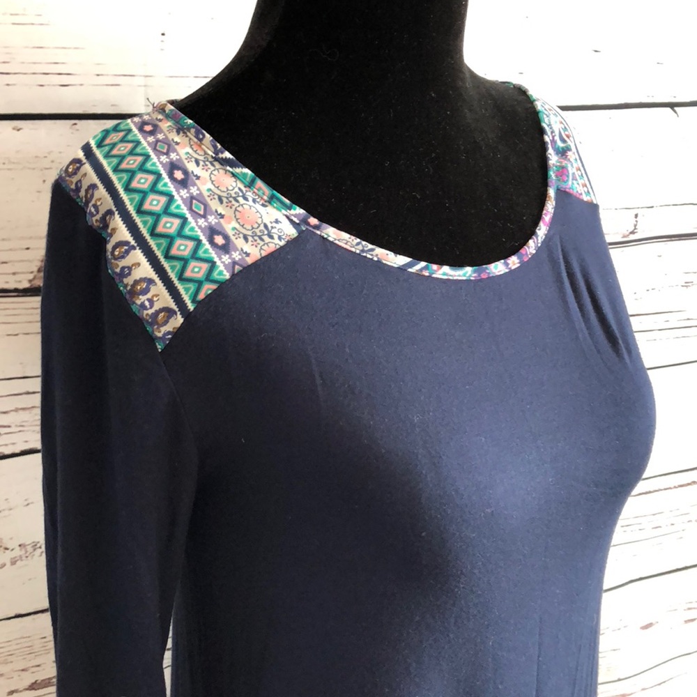 12pm  by Mon Ami blue geometric dress size S 💕 - Picture 5 of 8
